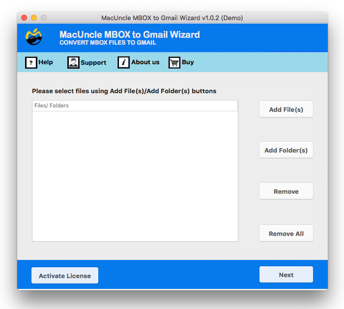 start the software