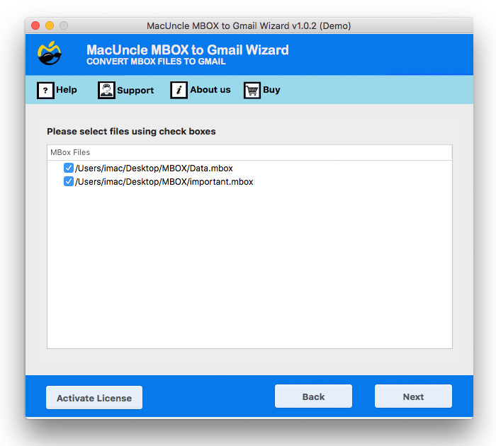 select desired file