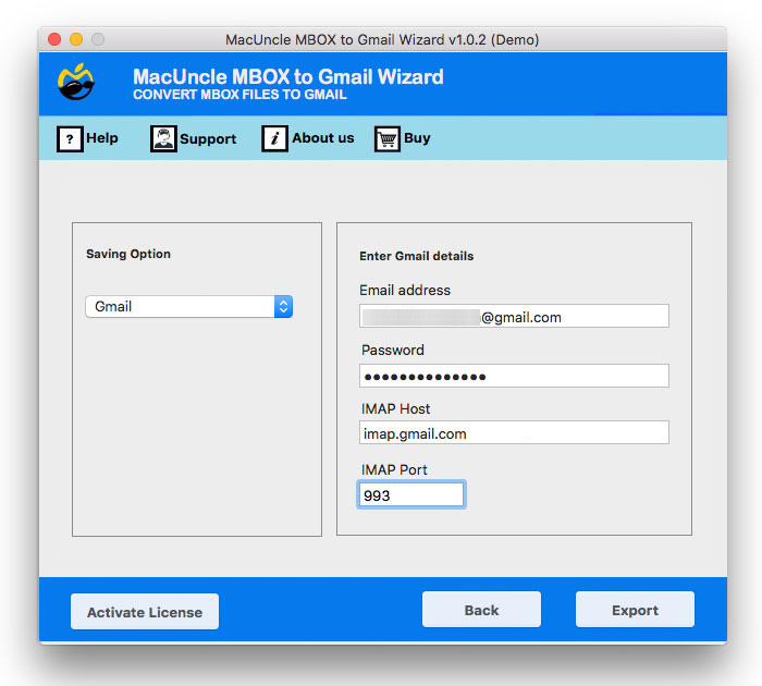 select gmail option