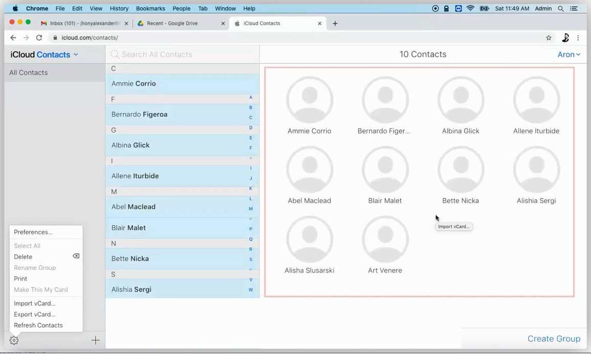 import yahoo contacts to icloud