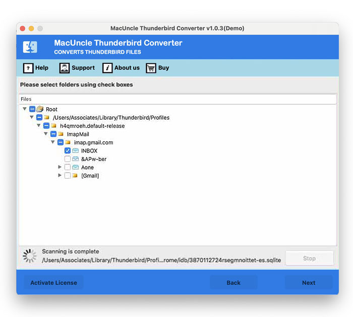 Choose the files to convert