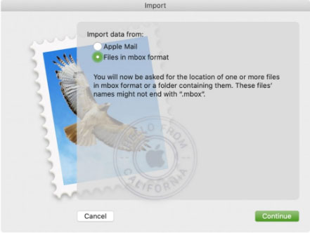 import thunderbird mbox to apple mail