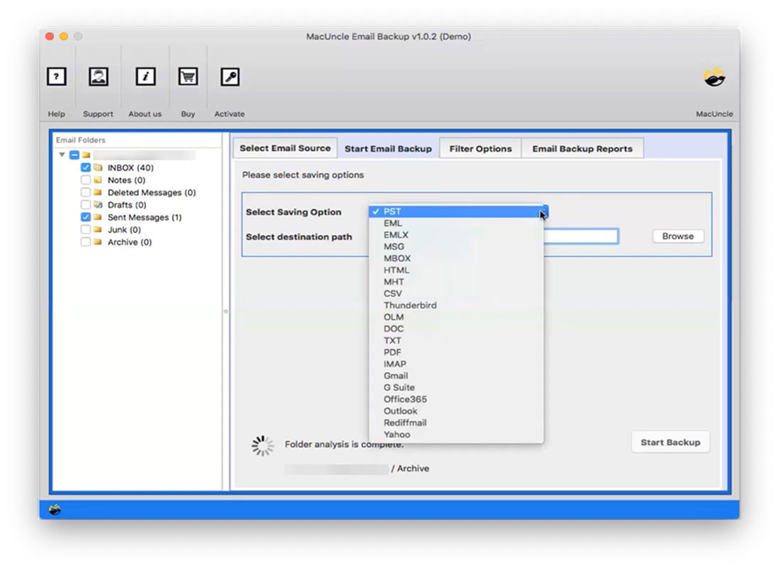 Choose Gmail to Migrate emails from att to gmail