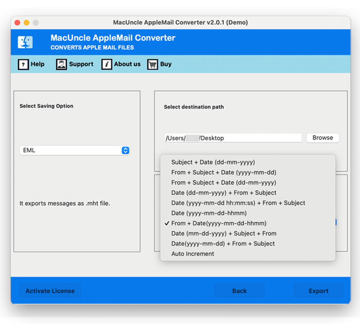 select pst file format