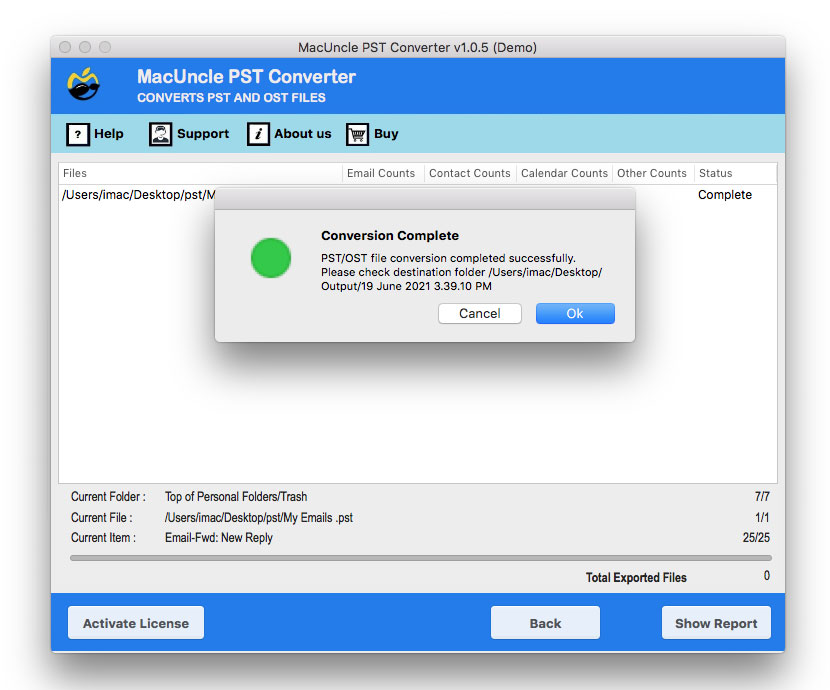 press export button
