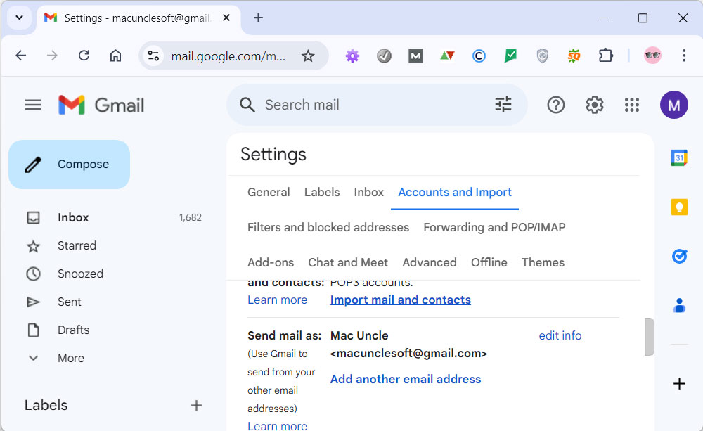 import mail and contacts