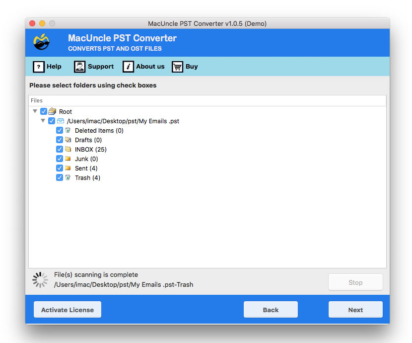 choose the files