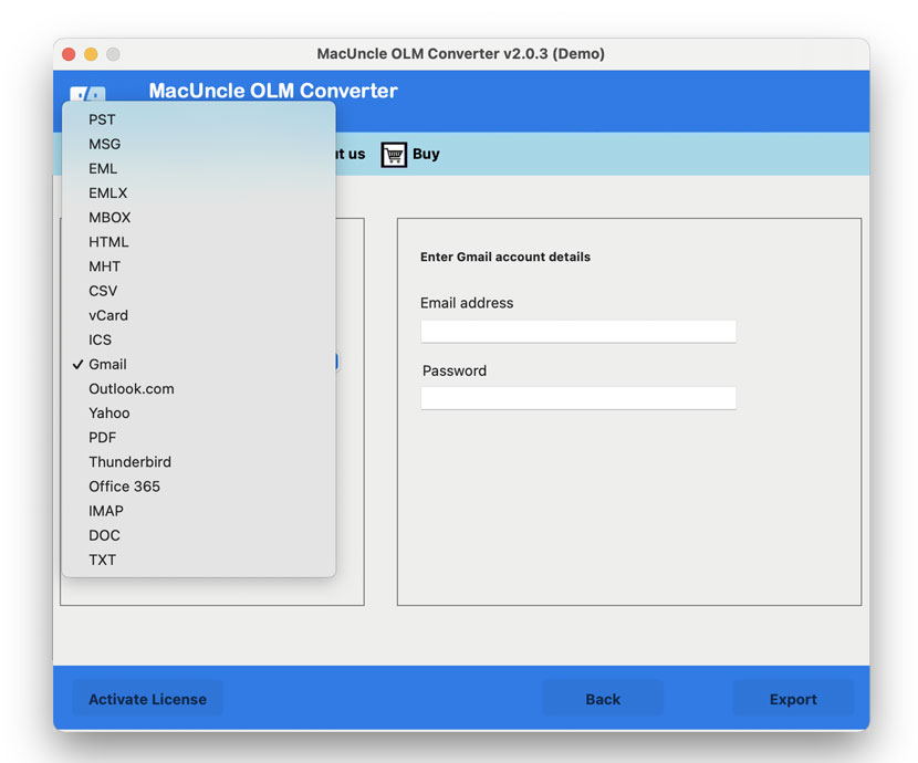 Select MBOX File Format