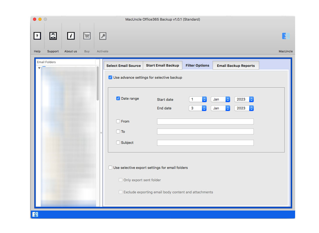 start email backup